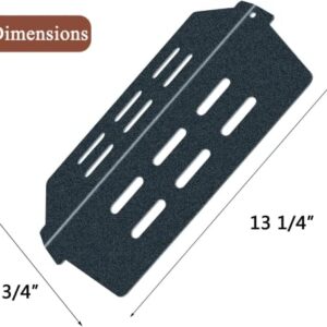 QuliMetal 17.5" Porcelain Steel Flavor Bars and Heat Deflector for Weber Genesis 300 E310 E320 E330 S310 S330 (with Front Control Knobs), Replaces Weber 7620 7621 65505 7622