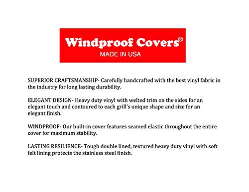 Windproof Covers 13 inch Heavy Duty Premium Vinyl Cover to fit Bonfire Double Side Burner Built-in