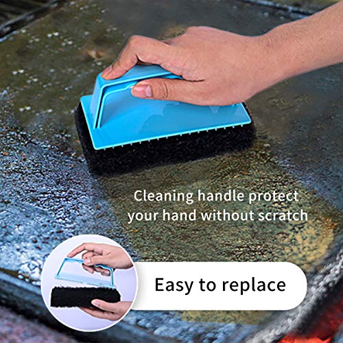 Heavy Duty Flat Top Griddle Cleaning Kit 9 Piece, Grill Cleaning Kit Griddle Accessories Cleaner Tools