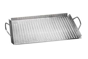 outset 76632 stainless steel grill topper grid, 11"x17"