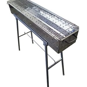 KAYSO HOME 32" Steel Portable Charcoal Kabob Grill - Yakitori Grill, Kebab Grill, Satay Grill, Shashlik Skewer