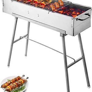 KAYSO HOME 32" Steel Portable Charcoal Kabob Grill - Yakitori Grill, Kebab Grill, Satay Grill, Shashlik Skewer