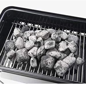 Duke Grills Omaha Go Anywhere Portable Charcoal Grill with Lid - Mini Table Top Grill for Camping, Boat, Tailgate, BBQ - Sturdy Steel Design - Foldable Legs - 6 Burgers, 4 Dogs