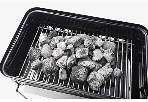 Duke Grills Omaha Go Anywhere Portable Charcoal Grill with Lid - Mini Table Top Grill for Camping, Boat, Tailgate, BBQ - Sturdy Steel Design - Foldable Legs - 6 Burgers, 4 Dogs