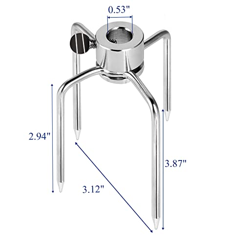 APROMISE Rotisserie Forks Heavy Duty - Thicker & Durable Grill Rotisserie Meat Forks (2 Pieces) | Fits 5/16-Inch Square Rotisserie Spit Rods