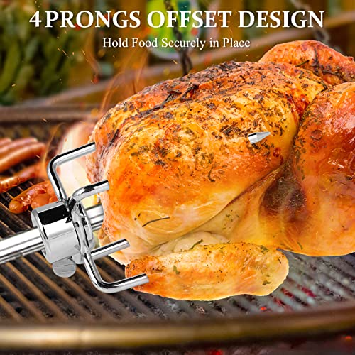 APROMISE Rotisserie Forks Heavy Duty - Thicker & Durable Grill Rotisserie Meat Forks (2 Pieces) | Fits 5/16-Inch Square Rotisserie Spit Rods