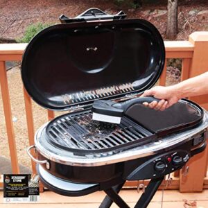 Better Grillin Scrubbin Stone Grill Cleaner Handle-Protect Hands & Nails When Scouring Grill with Three Scrubbin Stone