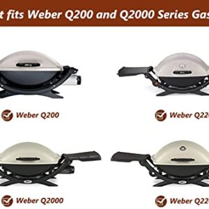 QuliMetal SUS304 Rotisserie Grill Kit Rotating Skewer Rotisserie Electric BBQ Grill Roaster Rotisserie Motor Kit Chicken Rotisserie Replace Weber Q Rotisserie Fits Weber Q200,Q220,Q2000,Q2200,2400