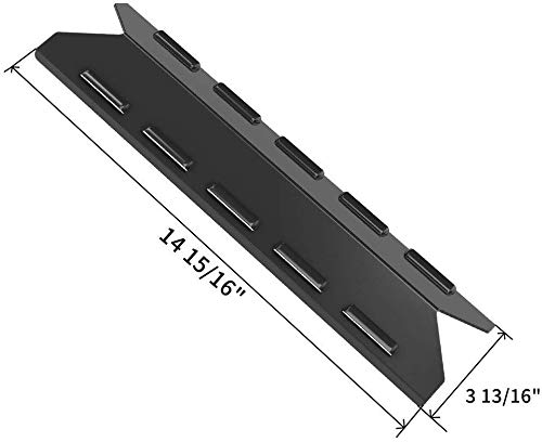 Adviace Grill Replacement Parts for Kenmore 146.34611410, 146.10016510, 146.16197210, 146.46372610, 146.23673310, 146.16198210 Gas Grills, Grill Burner Tube, Heat Plate Shield, Crossover Tube