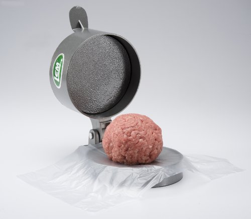 LEM Non-Stick Adjustable Burger Press,Silver