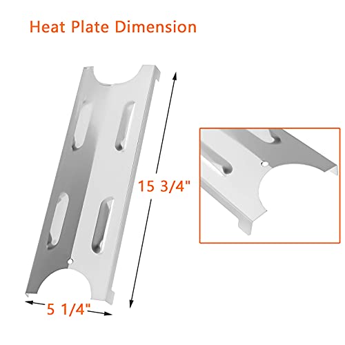 BQMAX Replacement Parts Kit for Master Forge BG179A, Stainless Steel Cooking Grid Grates and Heat Plates Grill Parts for Master Forge BG179A, BG179AO Grill Parts