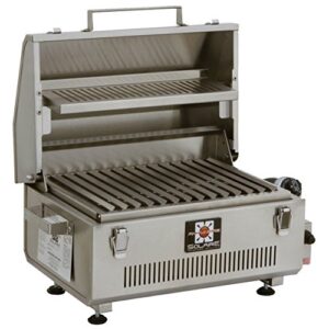 solaire sol-ir17bwr anywhere portable infrared warming rack gas grill, stainless steel