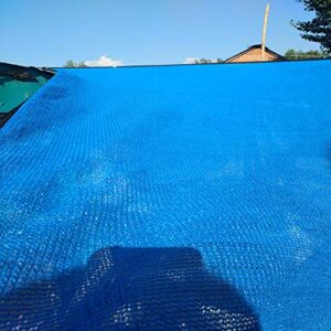 MAHFEI Balcony Privacy Screen, Shading Net Anti-Voyeur Privacy Protection Anti-UV Ecological Materials Odorless Metal Hole Design Patio Customizable (Color : Blue, Size : 1.1x2m)