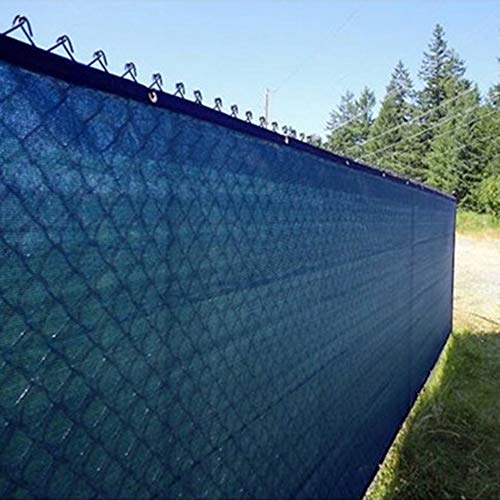 MAHFEI Balcony Privacy Screen, Shading Net Anti-Voyeur Privacy Protection Anti-UV Ecological Materials Odorless Metal Hole Design Patio Customizable (Color : Blue, Size : 1.1x2m)