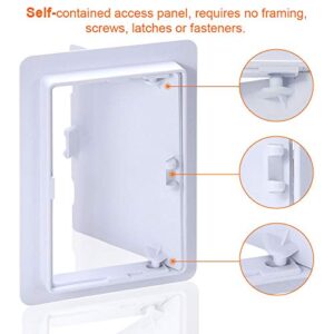 Suteck Plastic Access Panel for Drywall Ceiling 4 x 6 Inch Reinforced Plumbing Wall Access Doors Removable Hinged