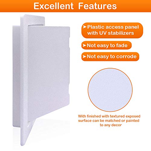 Suteck Plastic Access Panel for Drywall Ceiling 4 x 6 Inch Reinforced Plumbing Wall Access Doors Removable Hinged