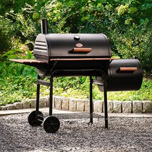 Char-Griller E1224 Smokin Pro 830 Square Inch Charcoal Grill with Side Fire Box, 50 Inch, Black