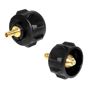 anptght 2pcs qcc1 propane adapter gas regulator valve fitting with nut and 1/4" hose barb propane tank connectors adapters