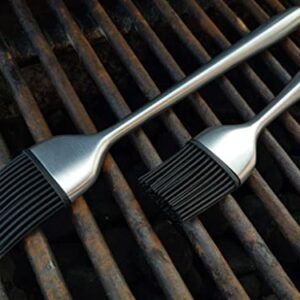 Great American Griller Modern Grill and Kitchen Basting Brush Set | BBQ Basting Brush for Grill | Extra Long, Heavy Duty Stainless Steel - Heat Resistant Brush | Sauce Brush for Grilling | Set of 2