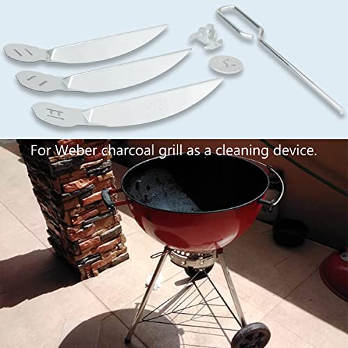 22-1/2-Inch One Touch Grill Cleaning System Kit for Weber Charcoal Grill / 7444 Kettle Grills Replaces Parts, Compatible with Weber Grill Parts, for Grill Bottom - Not Easy to Rust and Deformation.