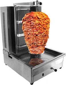 commercial automatic shawarma machine-trompo tacos pastor-3 burner spinning vertical broiler propane grill
