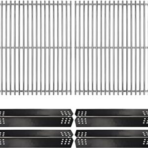 Hongso Grill Replacement Parts for Nexgrill 720-0830H, 17" SUS304 Stainless Steel Cooking Grill Grates and 14 9/16" Porcelain Steel Heat Plates