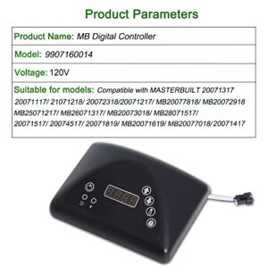 9907160014 Control Panel Replacement Compatible with Masterbuilt MB20071317 20071117 21071218 and Other Digital Electric Smoker