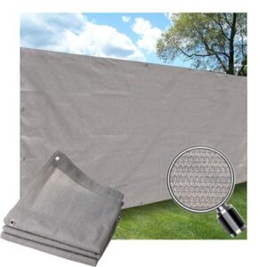 gdming 1.1m decorative fence privacy screen balcony shade cloth 90% uv protection breathable security mesh outdoor canopy with grommets,20 sizes (color : gray, size : 1.1x15m)