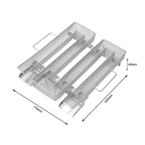 Cold Smoke Generator, Pellet Smoker Tray Box for BBQ Grill 8.9 x 6.9 Inch, Ideal for Smoking Cheese, Fish, Pork, Salmon, Stainless Steel Grill Cooking Tools Accessories (Rectangle)
