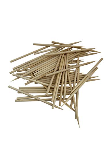 KingSeal Renewable Bamboo Heavy Duty Skewers, Sticks, 4.5 Inches x 3.8 mm Diameter, Retail Pack - 2 Bags of 100 Skewers (200 Count)