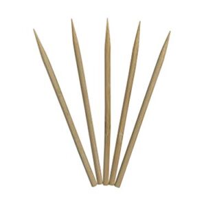 KingSeal Renewable Bamboo Heavy Duty Skewers, Sticks, 4.5 Inches x 3.8 mm Diameter, Retail Pack - 2 Bags of 100 Skewers (200 Count)