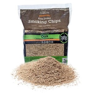 camerons products smoking chips - (oak) 2lb barbecue chips, 260 cu. in. - kiln dried, 100% natural extra fine wood smoker sawdust shavings