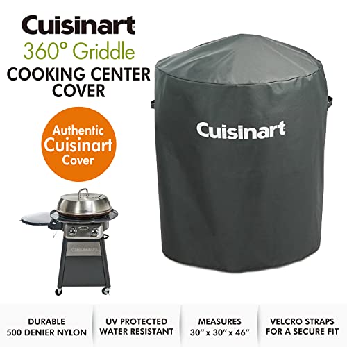 Cuisinart CGG-888 Grill Stainless Steel Lid 22-Inch Round Outdoor Flat Top Gas, 360° Griddle Cooking Center & CGWM-003 360° Griddle Cooking Center Cover