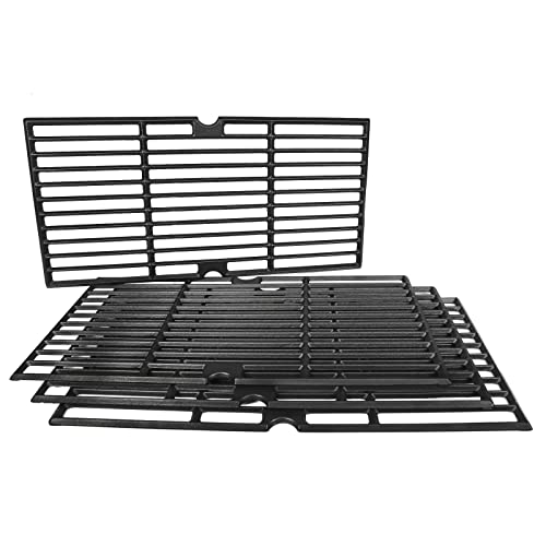 GRISUN Grill Grates for Oklahoma Joe's Longhorn Combo Grill, Heavy Duty Cast Iron Grill Grids for Oklahoma Joe's 12201767,14201767,18202083,15202029,16202046, for Grill and Smoker Sides, 4 Pcs