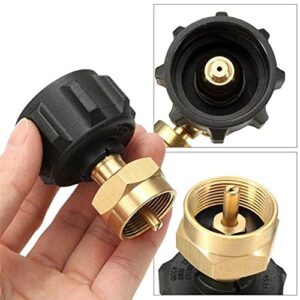 Seihao 2 Pcs Propane Refill Adapter LP Gas Cylinder Tank Coupler Universal for QCC1 / Type1 Propane Tank and 1 lb Throwaway Disposable Cylinder Solid Brass Propane Bottle Connector