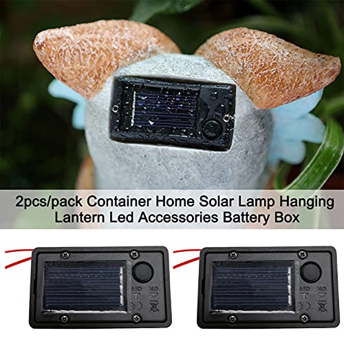 CALIDAKA Solar Lantern Top Replacement LED Solar Light Replacement Parts Solar Panel Lantern Lid Light Bulb Accessories Battery Box,for Outdoor Hanging Lanterns DIY Table Light Patio Decor