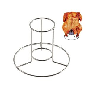kamaster beer can chicken holder for grill and smoker,more higher to holder - beercan chicken rack stainless steel bbq roaster rack for grill accessories turkey fryer base oven rib racks for smoking