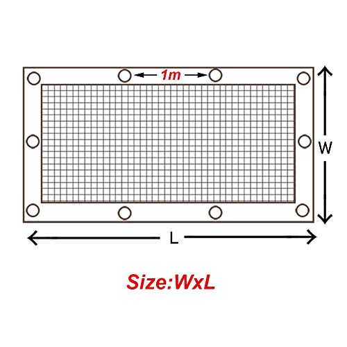 WUZMING Balcony Privacy Screen Anti-UV Outdoor Windshield Shade Net with Eyelets and Rope, 50 Sizes (Color : Brown, Size : 100x600cm)