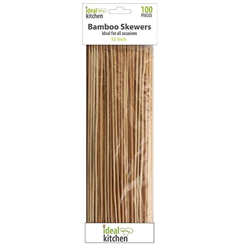 My Sales Ideal Kitchen Bamboo Skewers, 12 inch - 100PK, 100% Natural Bamboo