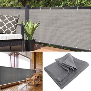 wuzming balcony privacy screen, outdoor fence isolation net, 100% hdpe shade cloth with, with rope and cable ties, 51 sizes (color : gray, size : 110x300cm)