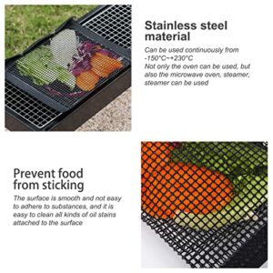 ignishar BBQ Mesh Grill Bags,1 Large Bag+1 Small Bag +1 Basting Brush, Reusable and Non-Stick Grill Tools for Outdoor&Indoor Grilling,Easy to Clean,Dishwasher-Safe