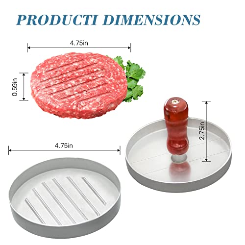 QUINGLU Burger Press 100 Patty Papers, Non-Stick Hamburger Press Patty Maker, Meat Beef Cheese Burger Maker, Veggie Burgers Sausage Patties Crab Cakes Patty Maker for Outdoor Camping BBQ Grill