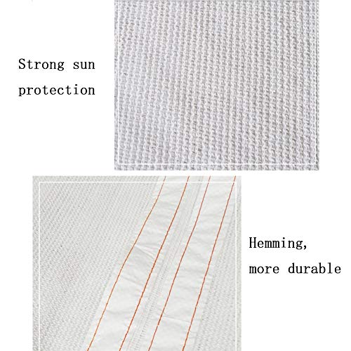 GZHENH- Shade Cloth Shading net , Succulents Fence Privacy Screen Breathable Metal Hole Easy to Hang Shade Sunscreen Balcony Insulation, 22 Sizes (Color : White, Size : 2x2m)