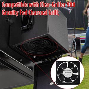 Precision Control Fan Replacement Part Compatible with Char-Griller 980 Gravity Fed Charcoal Grill,3800RPM Turbo Fan