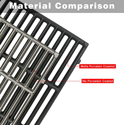 Hisencn 7524 7528 19.5 Inches Cast Iron Cooking Grid Grates for Weber Genesis E-310/ E-320/ E-330, Genesis S-310/ S-320/ S-330, Genesis EP-310/ EP-320/ EP-330 Gas Grill