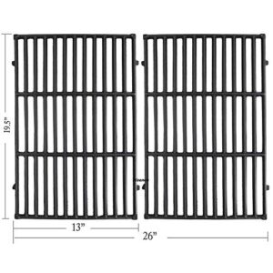 Hisencn 7524 7528 19.5 Inches Cast Iron Cooking Grid Grates for Weber Genesis E-310/ E-320/ E-330, Genesis S-310/ S-320/ S-330, Genesis EP-310/ EP-320/ EP-330 Gas Grill