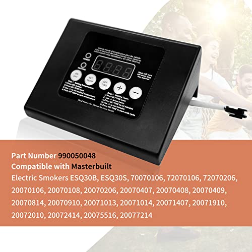 990050048 Digital Control Panel Replacement Parts, Compatible with Masterbuilt MB ESQ30B, ESQ30S, 20070106, 20070206, 20072010, 20070910 and More Electric Smoker Grill Models Controller