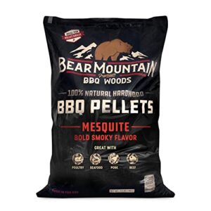 Bear Mountain BBQ FK17 Premium 20 Pounds All Natural Hardwood Mesquite BBQ Hardwood Smoker Pellets for Outdoor Electric Grilling and Smokers (2 Pack)