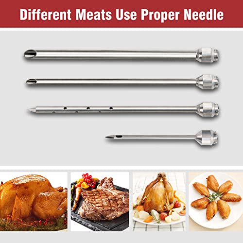 Tri-Sworker Meat Injectors for Smoking with Case and 4 Flavor Food Injector Syringe Needles, Injector Marinades for Meat, Turkey, Brisket; 2-oz; Including Paper and E-Book (PDF) User Manual