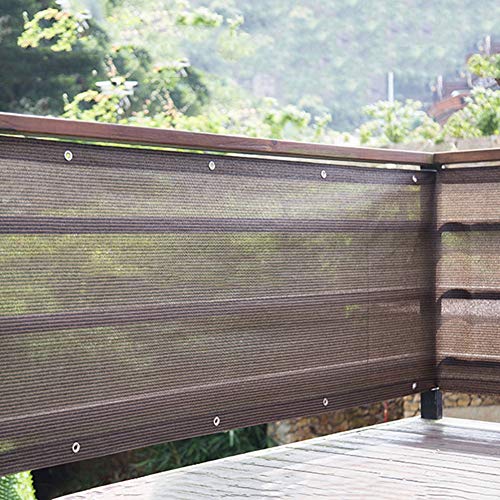 Privacy Fence Screen Cover for Balcony Porch Verandah Deck Patio Backyard, Windscreen Covering Fabric Railing Up to 90%-95% Blockage, Brown (Size : 3mX6m)